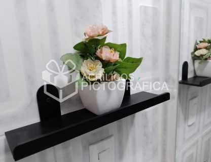 Set de 2 Repisas Color Negra Mate