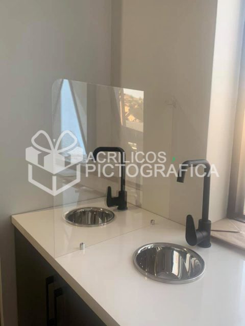 Separador Acrílico Área Limpia y Área Sucia