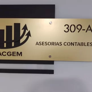 Placa 3D para Oficinas