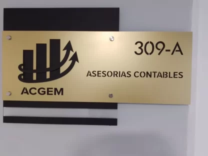 Placa 3D para Oficinas