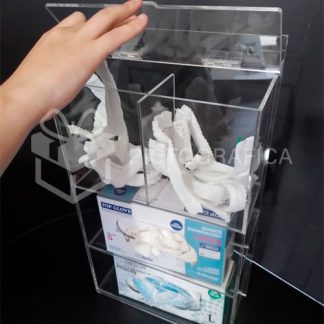 Dispensador Mascarillas , Guantes y Cofias con tapa