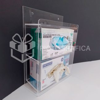 Dispensador de Guantes o Mascarillas Doble