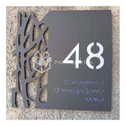 Letrero De Numeración Calado Para Condominios De 50x50 Cms - Imagen 4