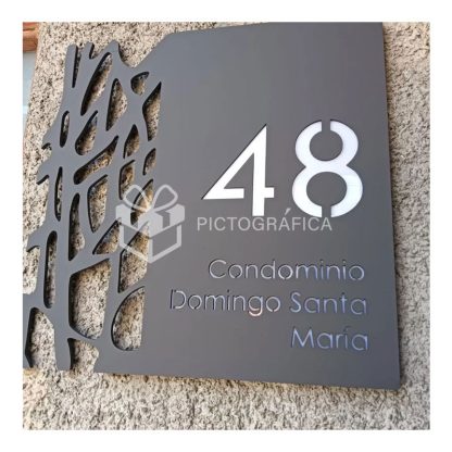 Letrero De Numeración Calado Para Condominios De 50x50 Cms - Imagen 5