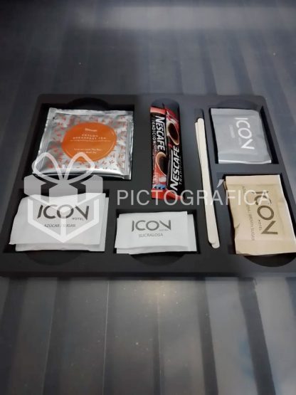 Bandeja De Bienvenida O Recepción En Hotel Personalizable Gris Oscuro