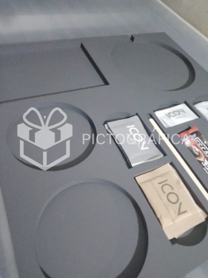 Bandeja Para Hervidor De Bienvenida En Habitaciones Hoteles Gris Oscuro - Imagen 3