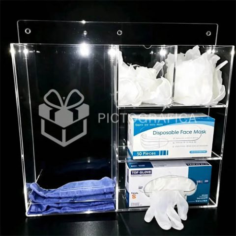 Dispensador Acrílico Para Guantes Y Mascarillas Desechable